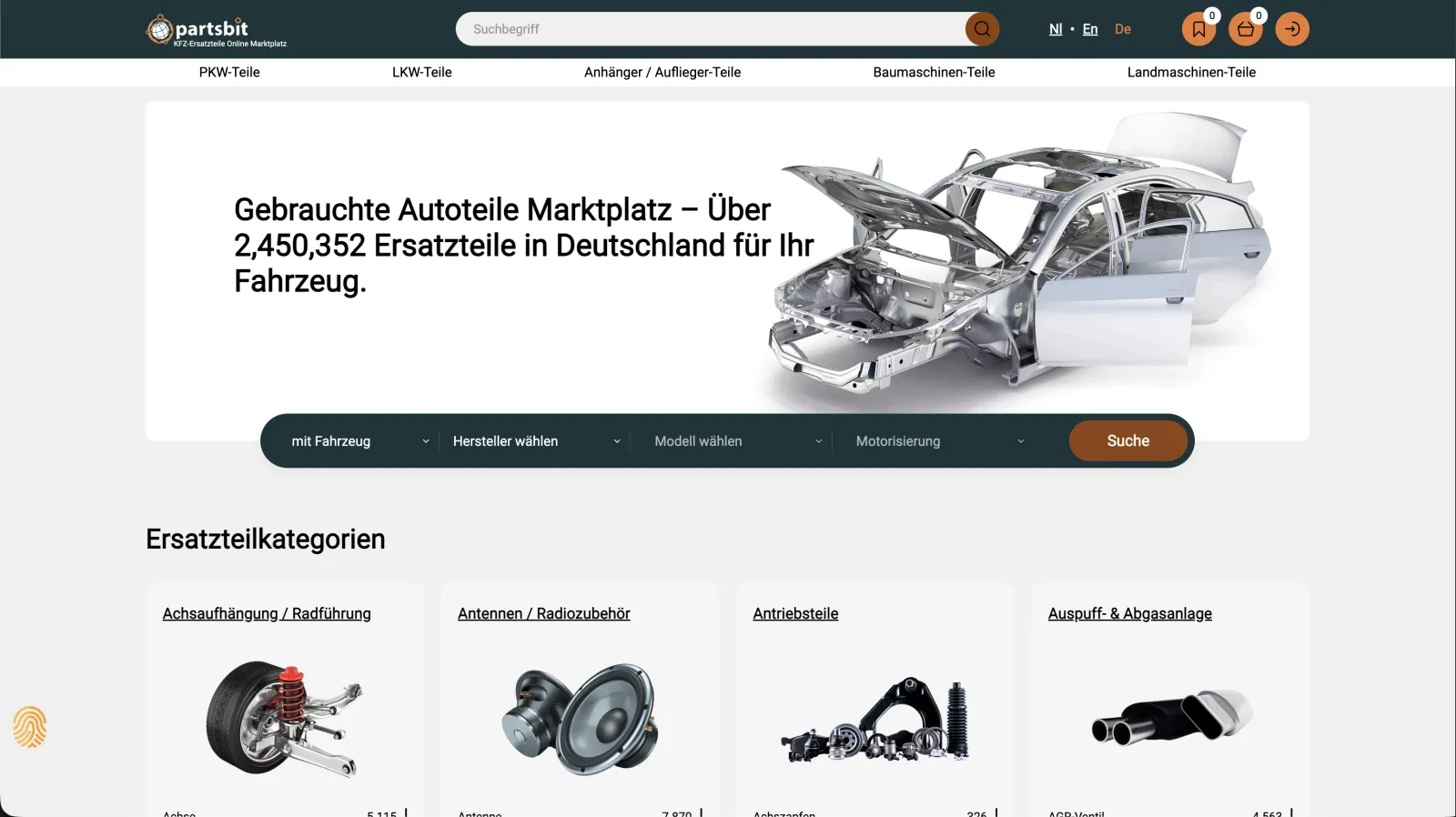 Partsbit homepage