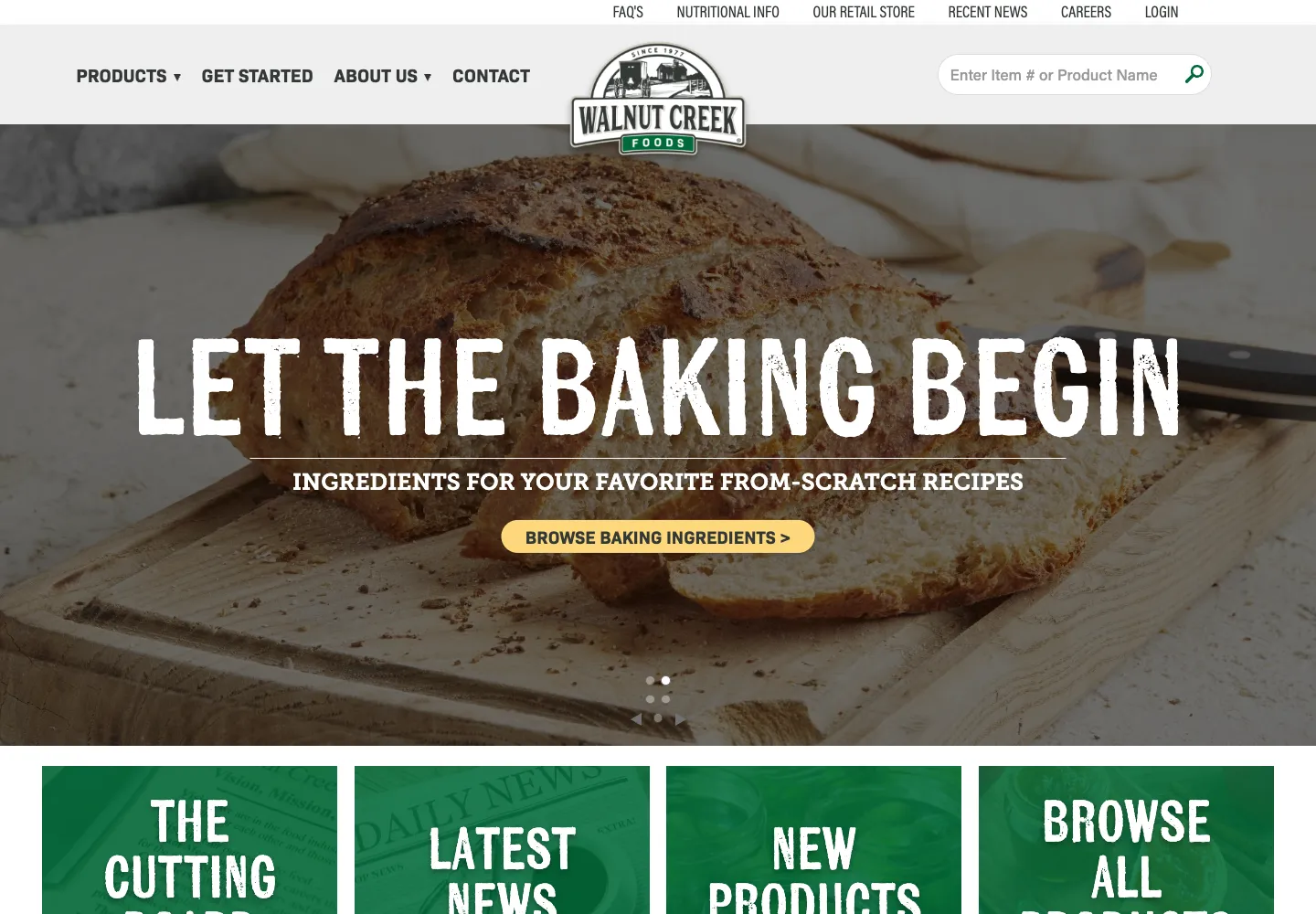Walnut Creek Foods homepage