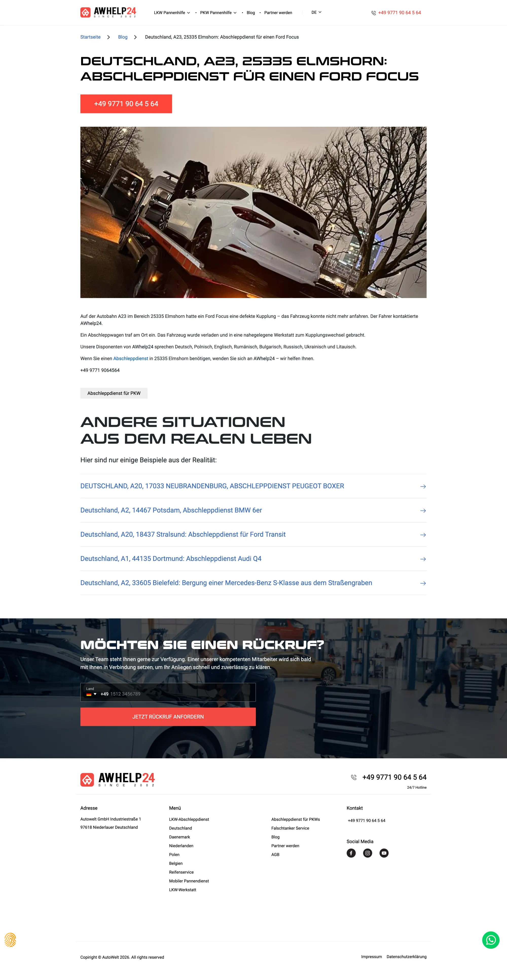 AWHelp24 — blog post detail page, redesigned